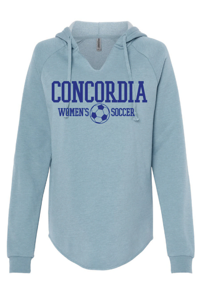 Concordia Soccer Stacked - Independent Women's Relaxed Hoodie (PRM2500)