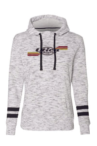 Utica Tri Color - J. America Women's Striped Hoodie (8674)