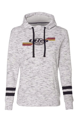 Utica Tri Color - J. America Women's Striped Hoodie (8674)
