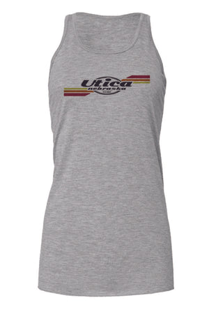 Utica Tri Color - Bella Canvas Women's Flowy Racerback Tank - (8800)