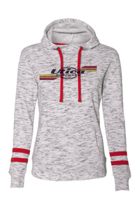 Utica Tri Color - J. America Women's Striped Hoodie (8674)