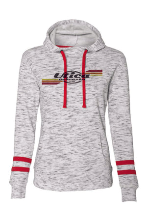 Utica Tri Color - J. America Women's Striped Hoodie (8674)