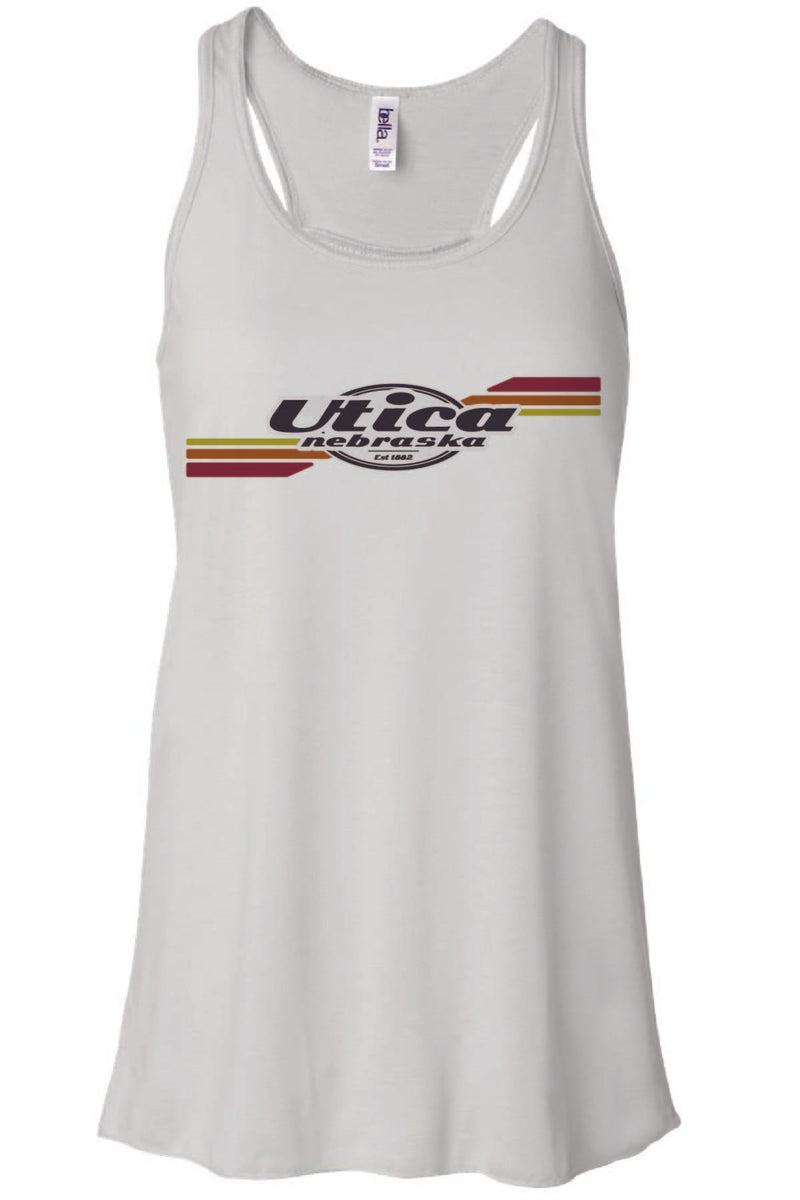 Utica Tri Color - Bella Canvas Women's Flowy Racerback Tank - (8800)