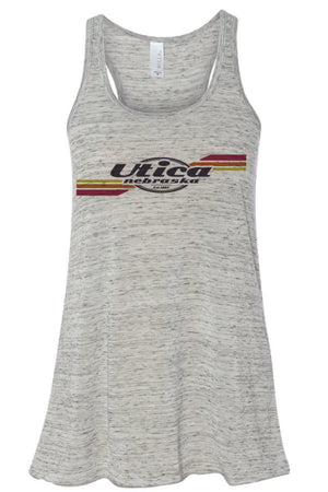 Utica Tri Color - Bella Canvas Women's Flowy Racerback Tank - (8800)