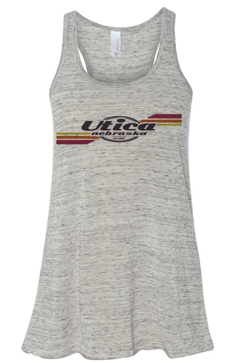 Utica Tri Color - Bella Canvas Women's Flowy Racerback Tank - (8800)