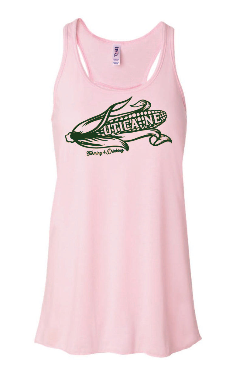 Utica Drinking and Farming - Bella Canvas Women's Flowy Racerback Tank - (8800)