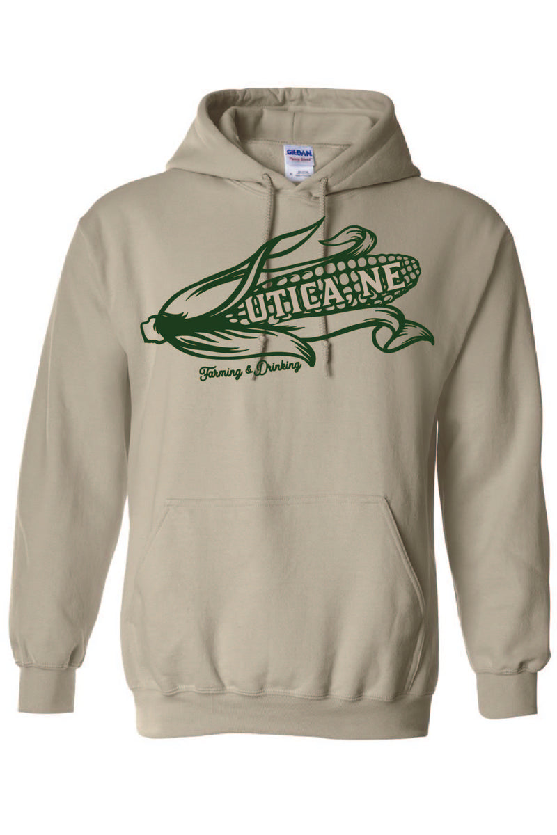Utica Farming and Drinking - Gildan Hooded Sweatshirt (18500)